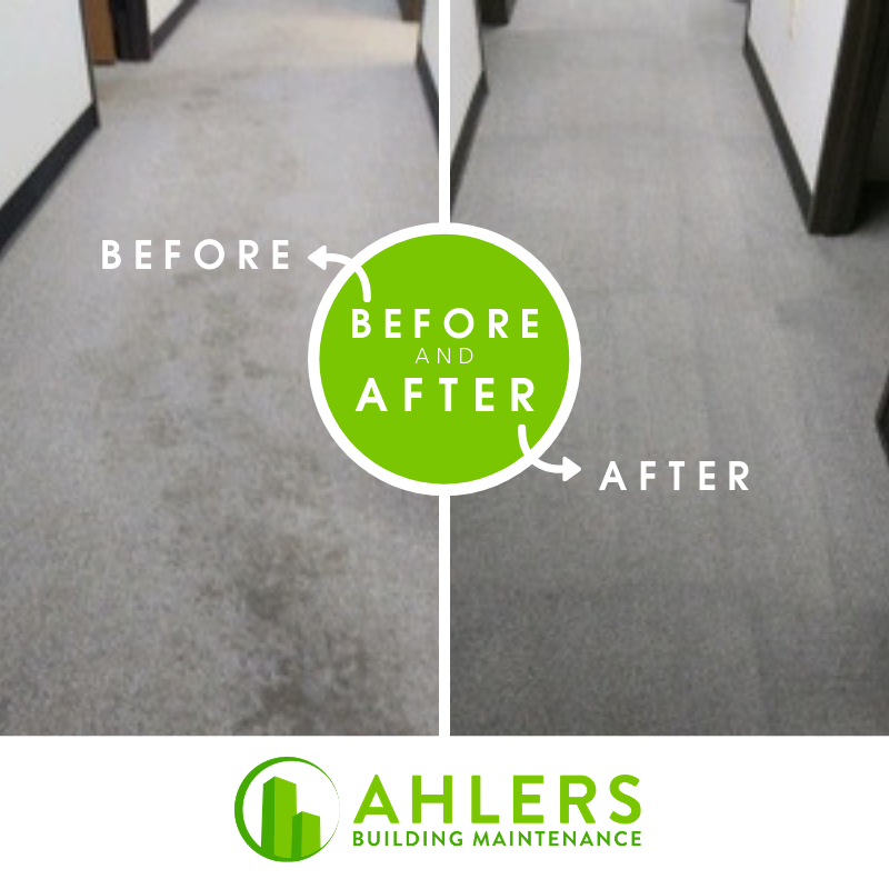 Professional commercial janitorial cleaning results from Ahlers Building Maintenance in Kansas City